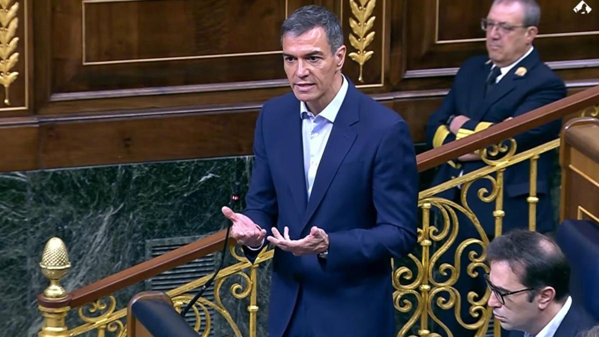 Pedro Sánchez, en el Congreso.