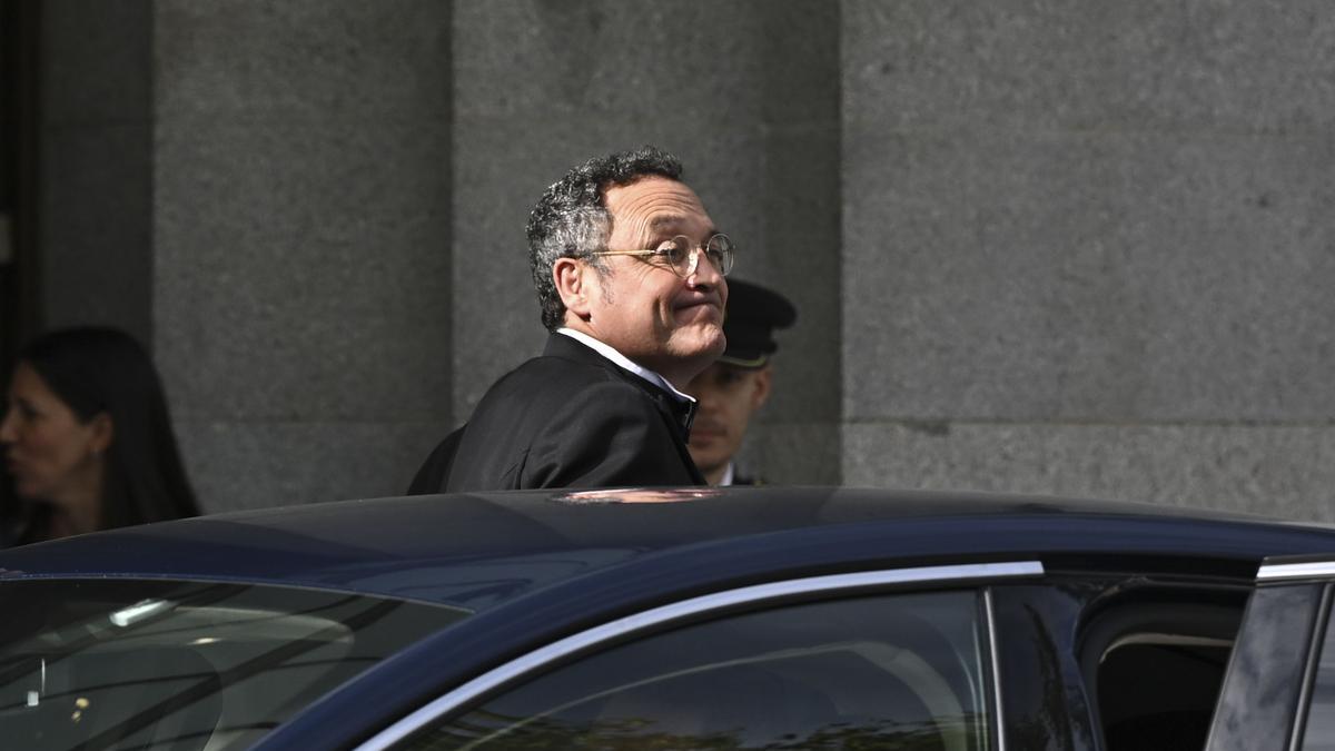 El fiscal general del Estado, Álvaro García Ortiz a su llegada este viernes al Tribunal Supremo que acoge el tradicional acto de apertura del año judicial presidido por Felipe VI.