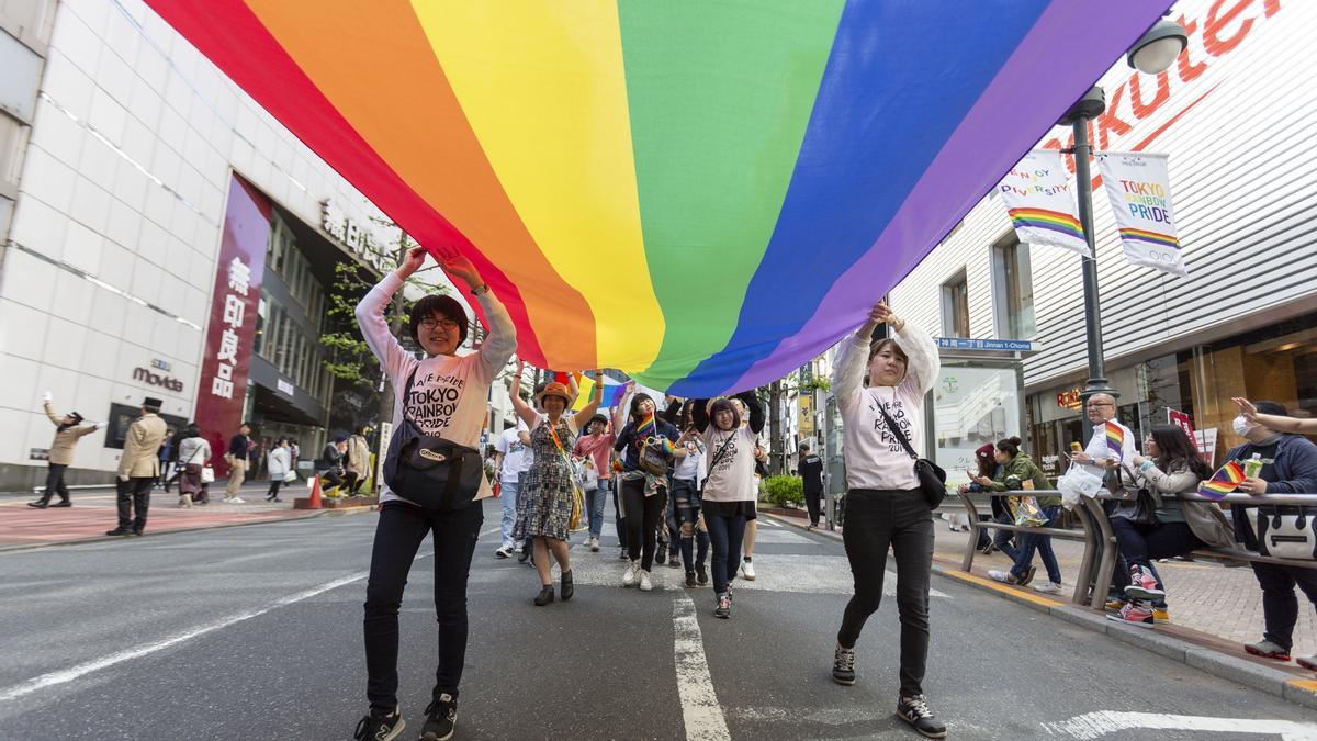 Archivo - Imagen de archivo de una manifestación a favor de los derechos de la comunidad LGTBIQ en Japón.
