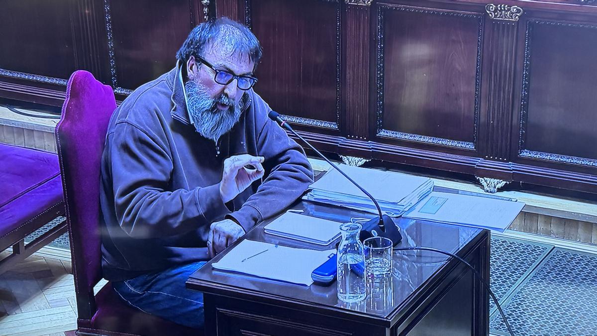 Koldo García, durante un pasaje de su declaración como acusado en el Supremo.