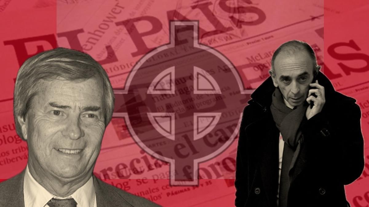Vincent Bolloré y el líder ultra Éric Zemmour.