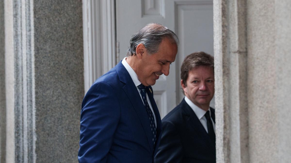 El decano del Ilustre Colegio de la Abogacía de Madrid (ICAM), Eugenio Ribón, a su entrada al Tribunal Supremo.