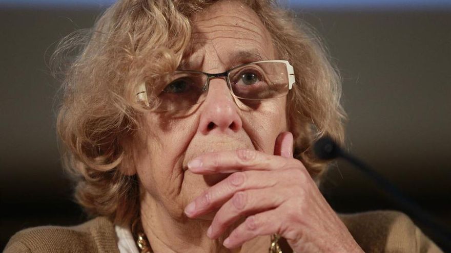 La alcaldesa de Madrid, Manuela Carmena, durante un coloquio.