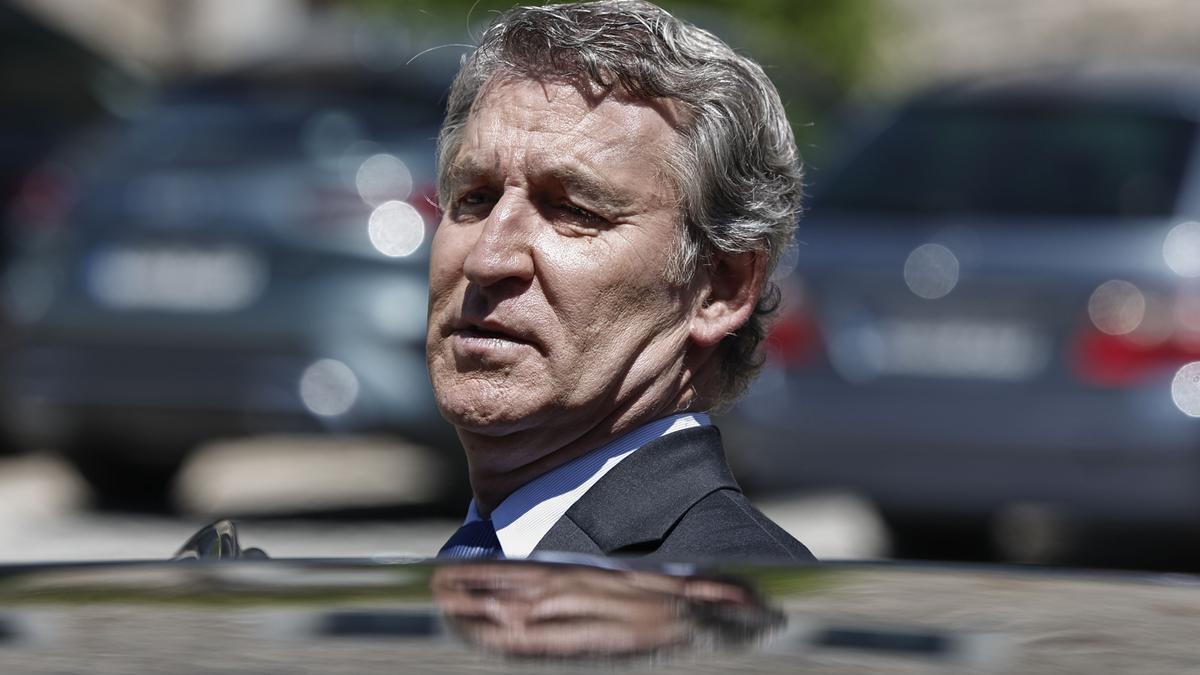 Alberto Núñez Feijóo, tras analizar la actualidad en un evento organizado durante los cursos de verano del CEU, este miércoles.