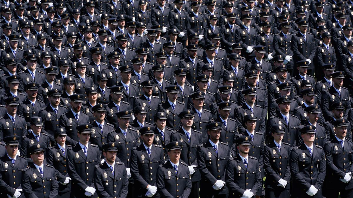 Acto de jura de 2.672 nuevos agentes de Policía Nacional el mes paasado en la Escuela Nacional de Policía de Ávila.