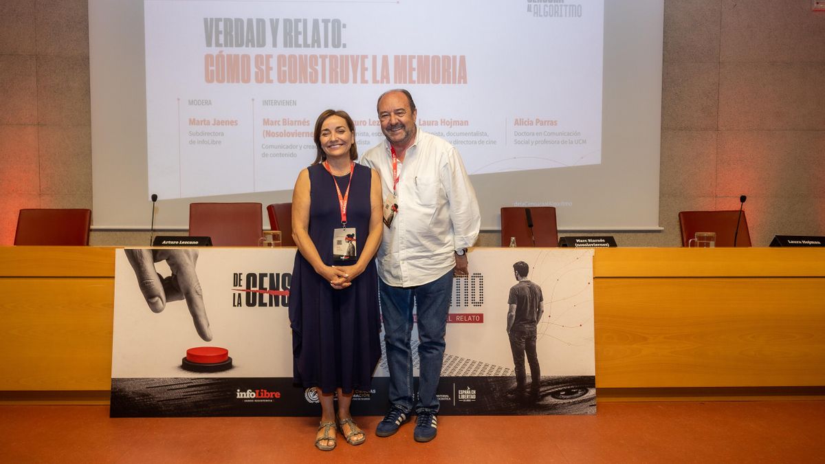 Pepa Bueno y Jesús Maraña durante el curso de verano de infoLibre