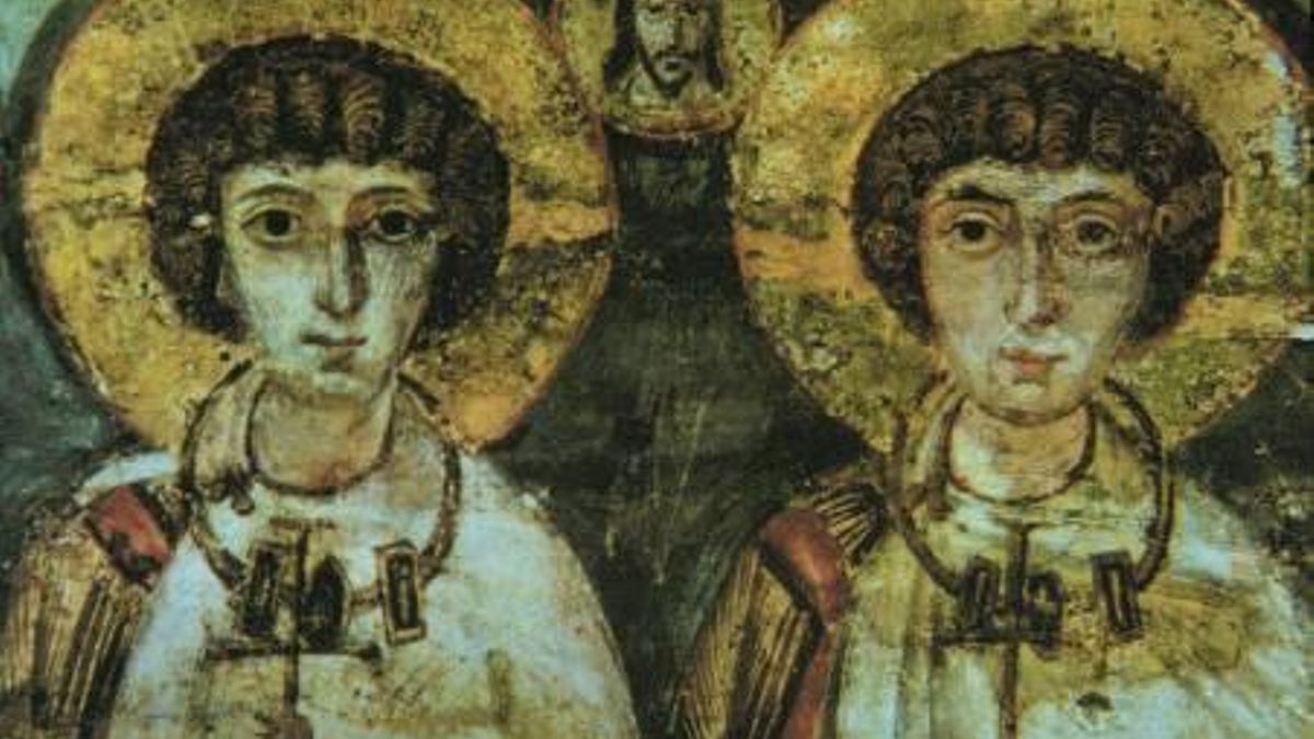 Los mártires cristianos del siglo IV Sergio y Baco solían ser referidos en ceremonias de adelfopoiesis.