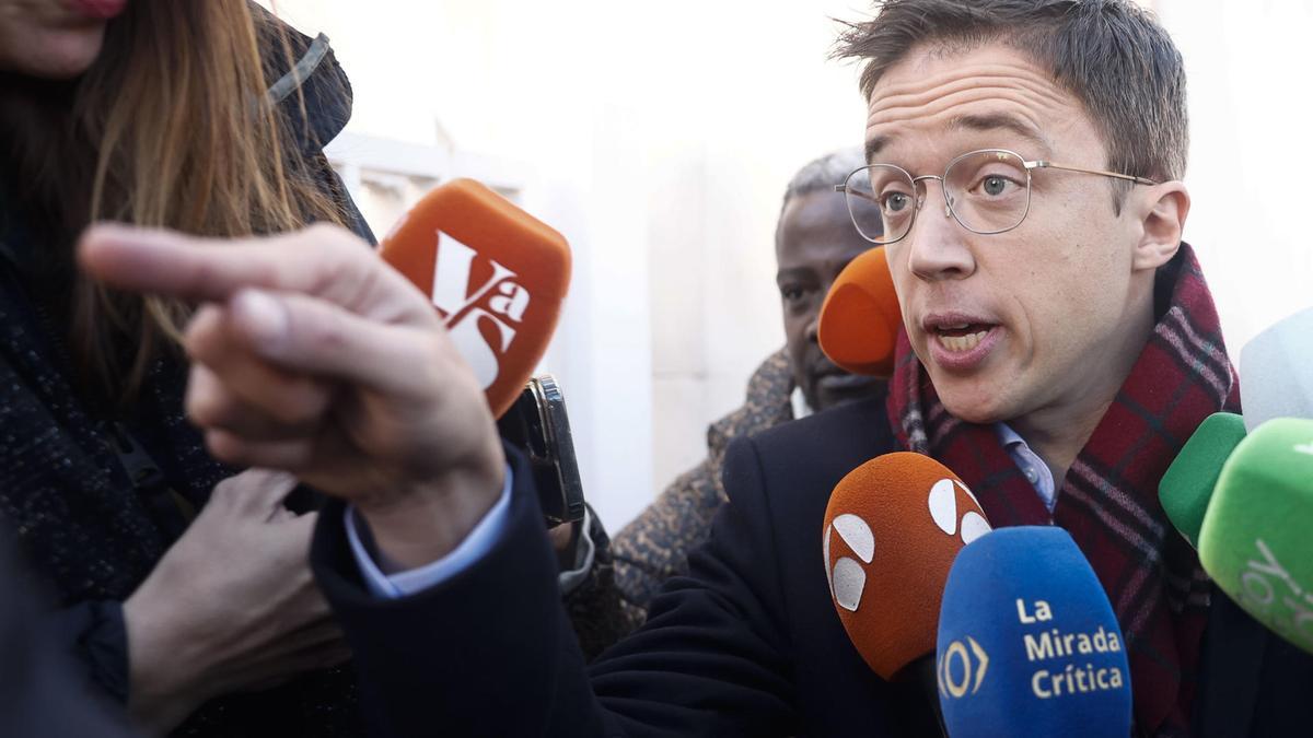 Errejón llega al juzgado para prestar declaración.
