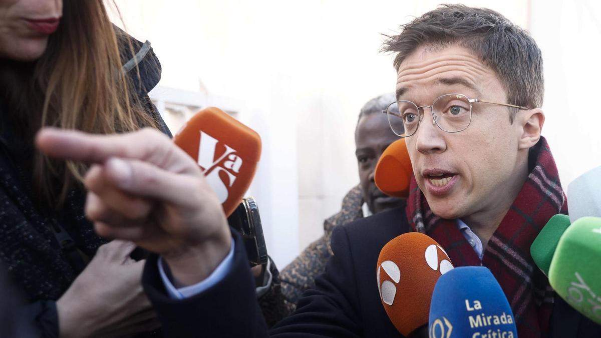 Errejón llega al juzgado para prestar declaración.