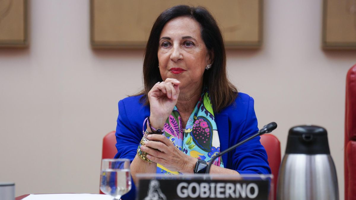La titular de Defensa, Margarita Robles (c), comparece este martes en el Congreso para dar explicaciones sobre la situación en Ceuta.