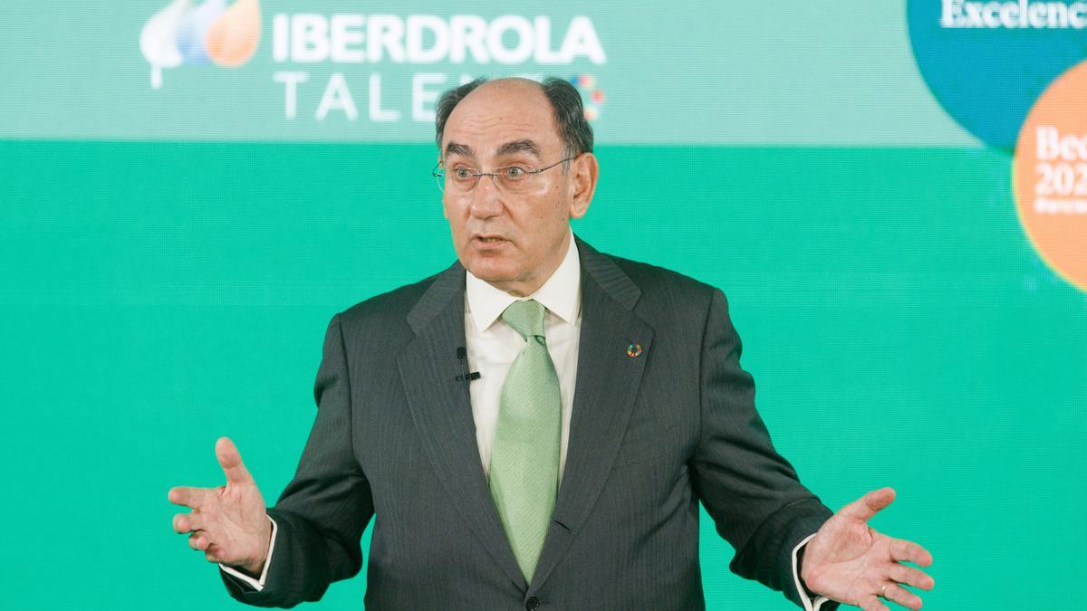 El presidente de Iberdrola, Ignacio Sánchez Galán, en el Edificio Iberdrola, a 13 de enero de 2023, en Madrid.