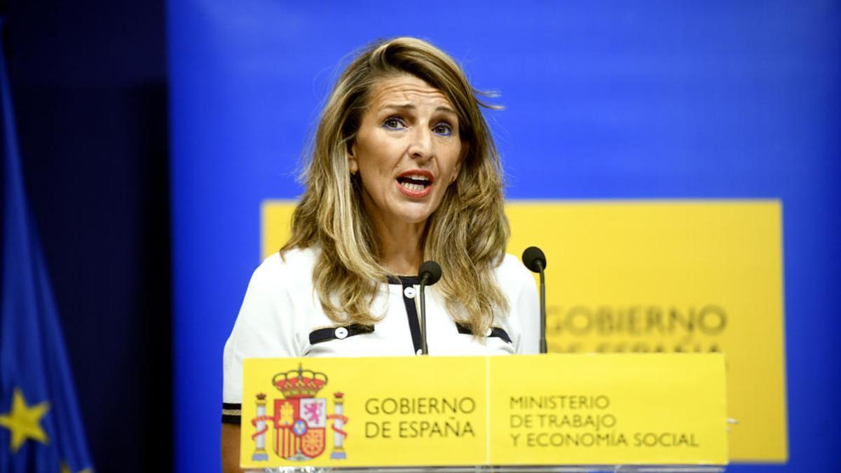 La ministra de Trabajo y Economía Social, Yolanda Díaz.
