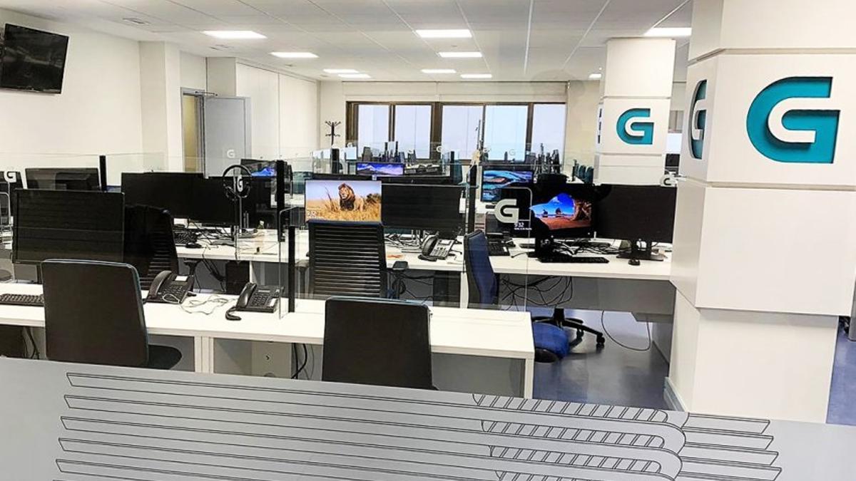 Redacción vacía de la CRTVG por las huelgas.