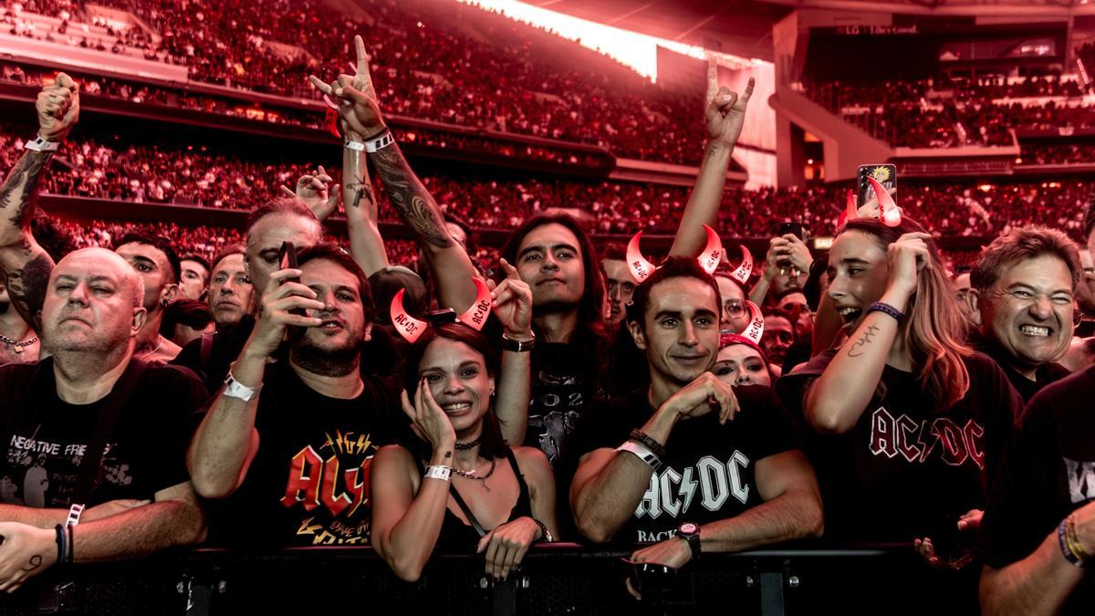 Concierto de AC/DC en el Estadio Metropolitano de Madrid el 12 de julio de 2025.