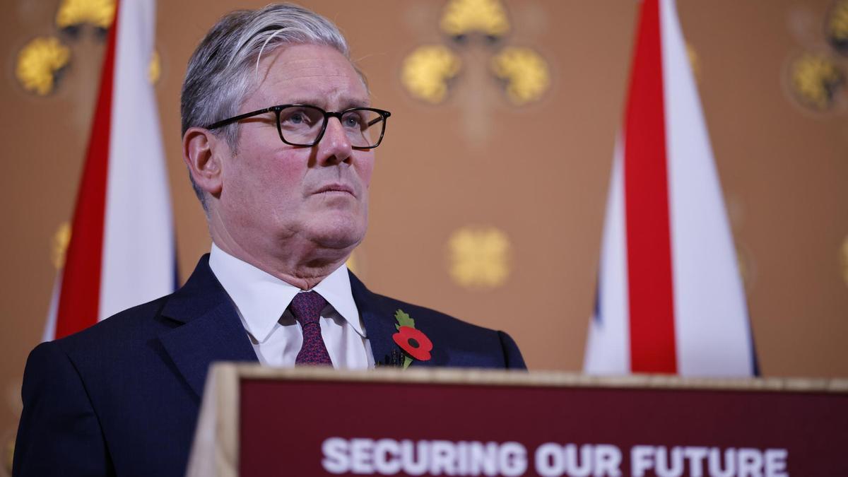 Keir Starmer en una intervención en Londres