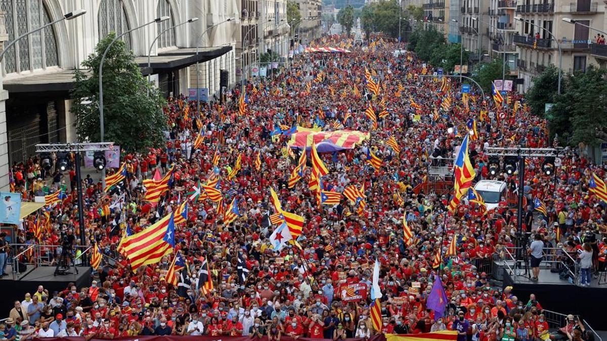 Manifestación de ANC por la Diada en Barcelona
