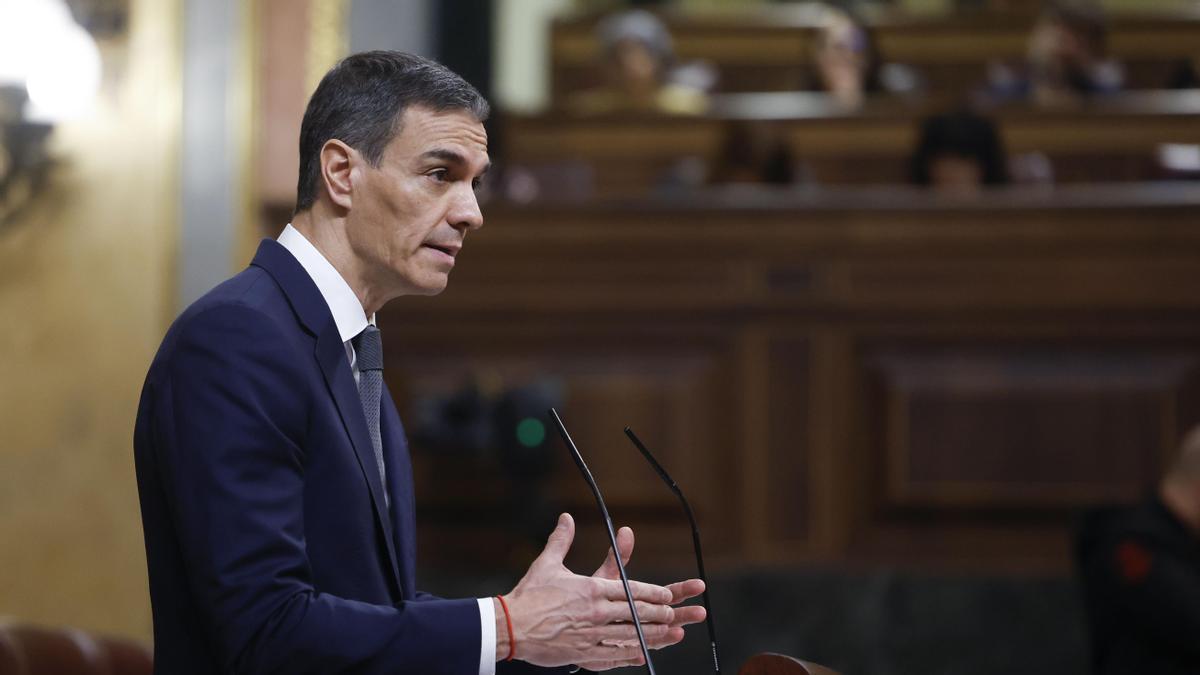 Comparecencia de Pedro Sánchez ante el pleno del Congreso.