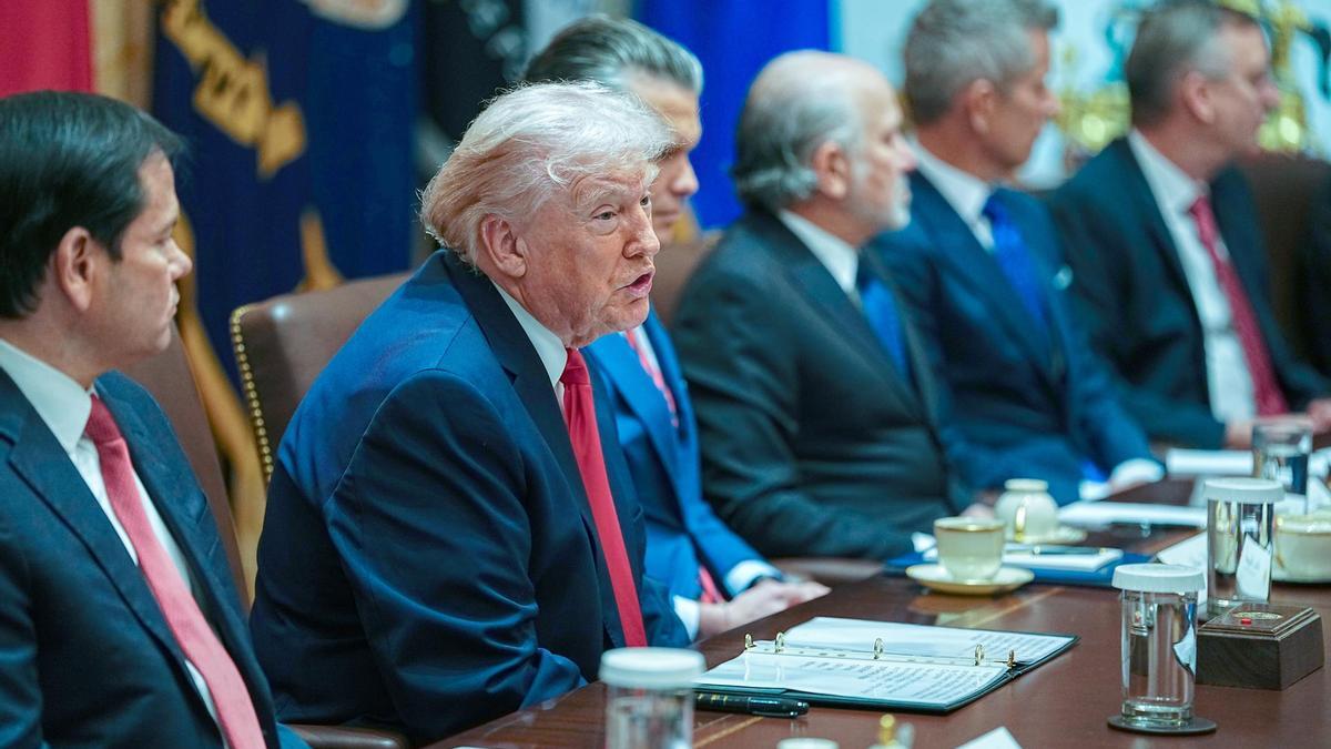 El presidente estadounidense, Donald Trump, durante una reunión de gabinete.