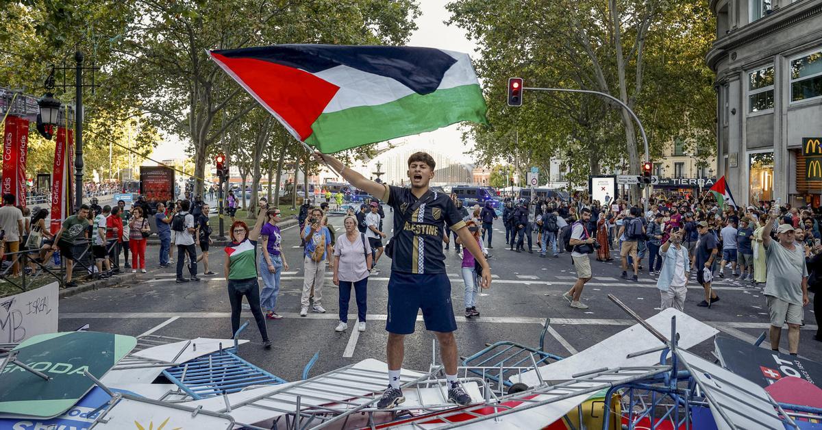 La protesta cívica contra el genocidio en Gaza logra cancelar el final de La Vuelta Ciclista a España