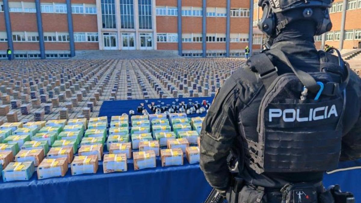 España marca un nuevo récord con 123.000 kilos de cocaína incautada en 2024