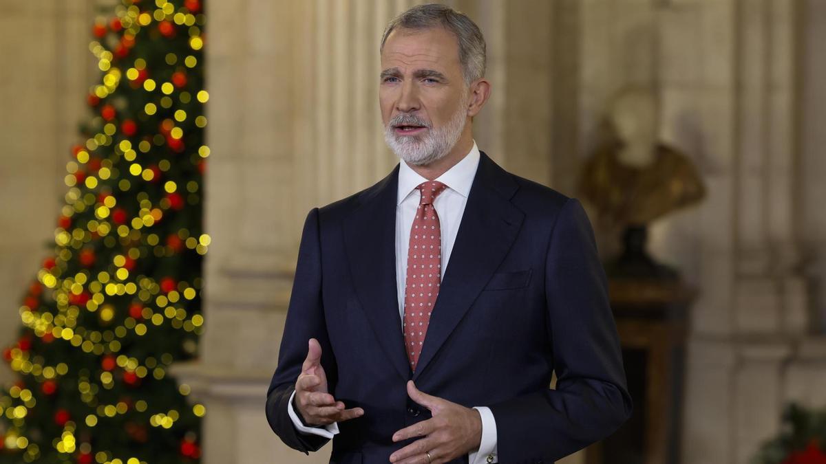 El rey Felipe VI pronuncia el tradicional mensaje de Nochebuena.