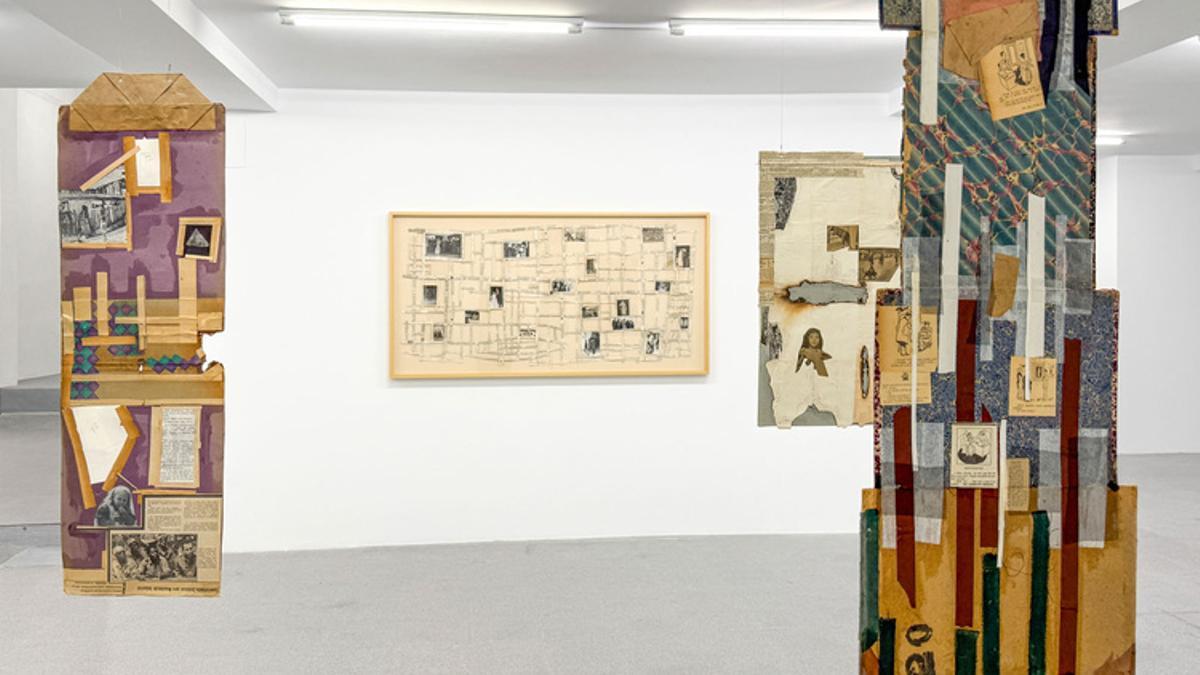 Exposición 'Expurgar papel: cadáveres, onde a memória coletiva ainda emerge', de Carla Filipe.