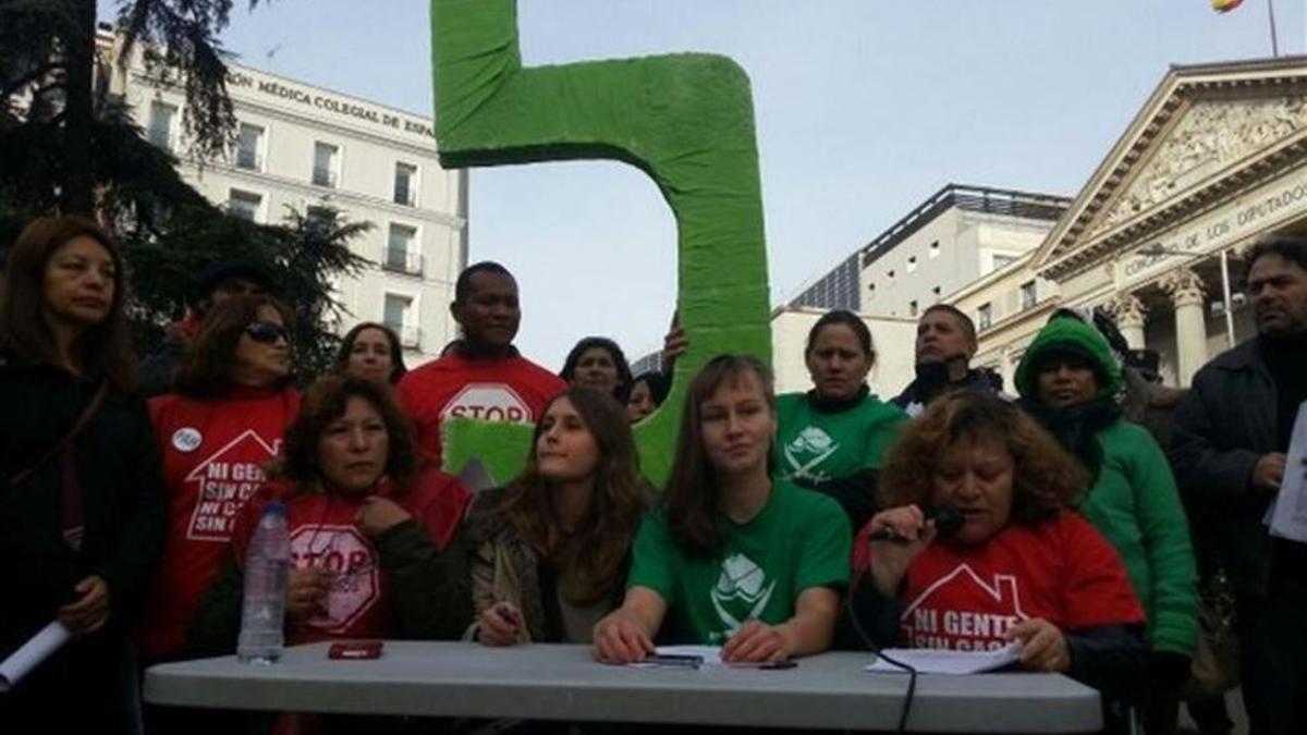 Miembros de la PAH reivindican los &amp;quot;derechos de los ciudadanos&amp;quot;.