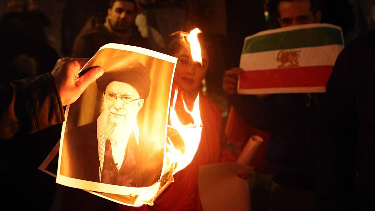 Rally in support of current protest movement in Iran