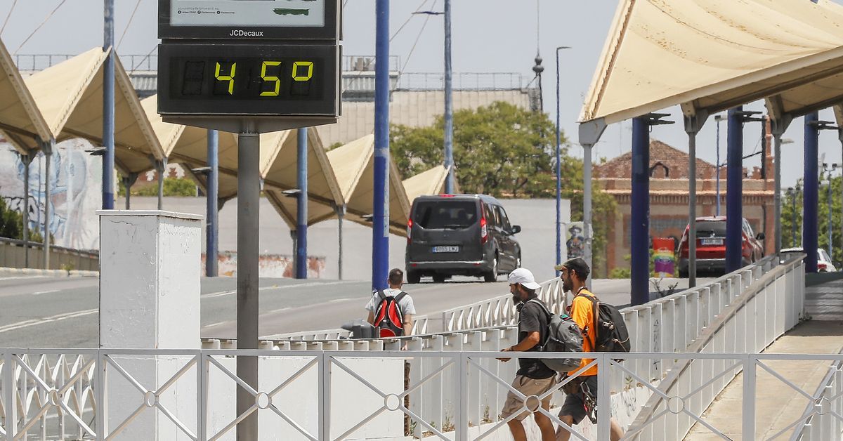 Seis estaciones de Aemet superaron el domingo los 45 grados
