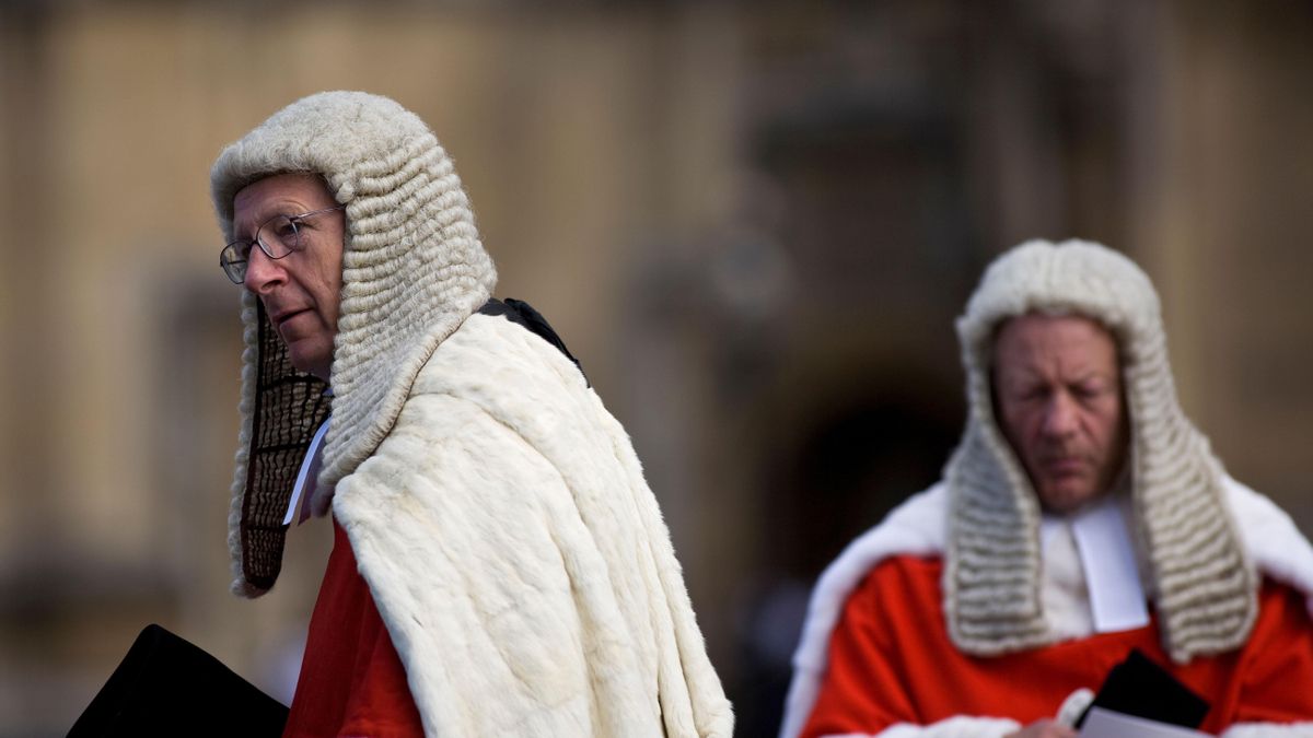 Jueces de la Corte Suprema de Londres en Westminster Abbey en 2009.