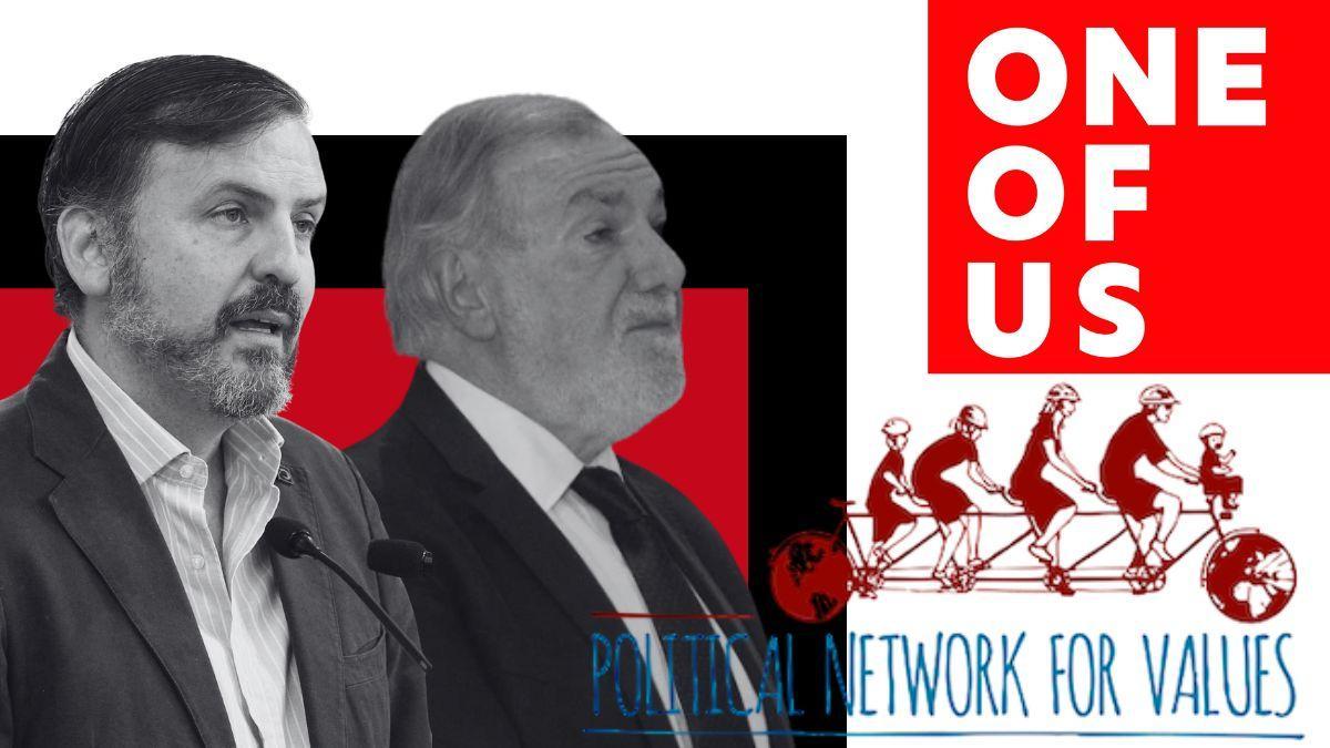 Fotomontaje con las caras de Ignacio Arsuaga y Jaime Mayor Oreja y los logos de dos de las plataformas ultracatólicas.