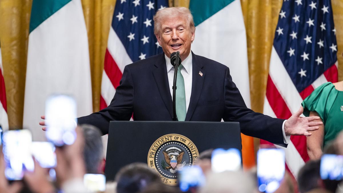 El presidente de Estados Unidos, Donald Trump, en la Casa Blanca, en Washington DC (EEUU), el 17 de marzo de 2026.