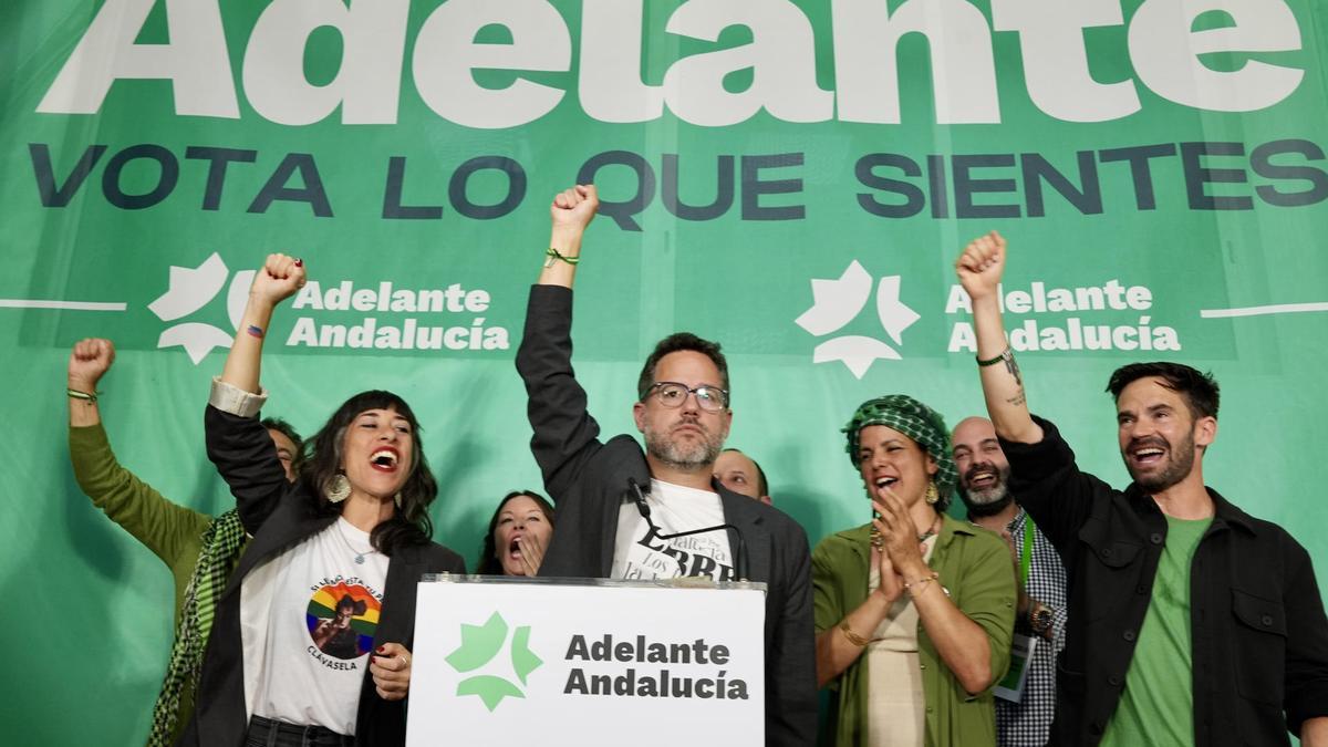 Adelante, sorpresa del 17M: cuadruplica sus resultados de 2022 y confirma el 'sorpasso' a Por Andalucía