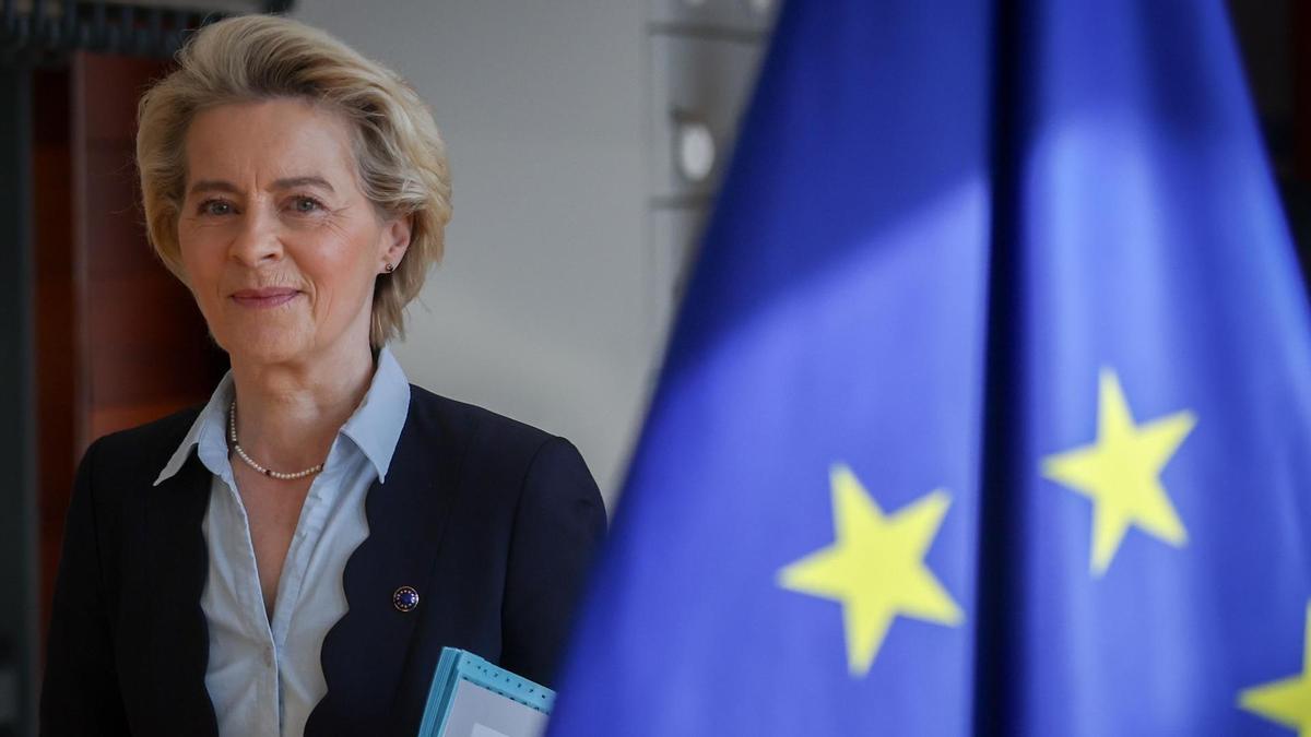 La presidenta de la CE, Ursula von der Leyen, este miércoles.