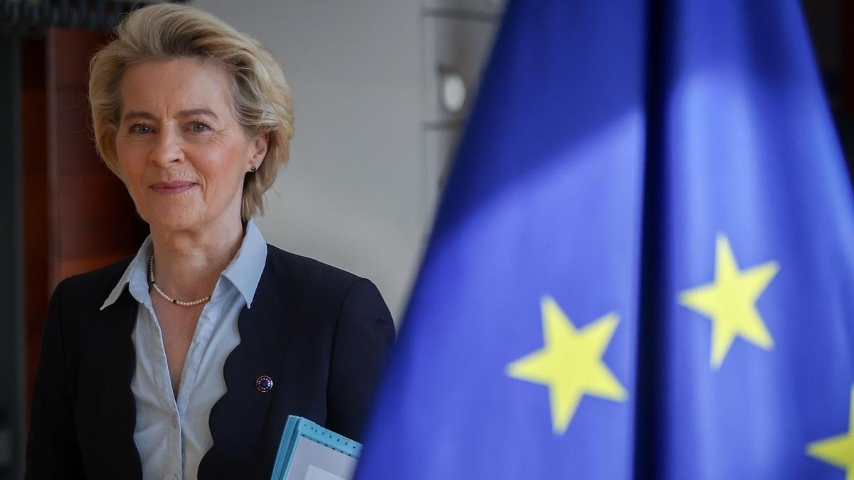 La presidenta de la CE, Ursula von der Leyen, este miércoles.