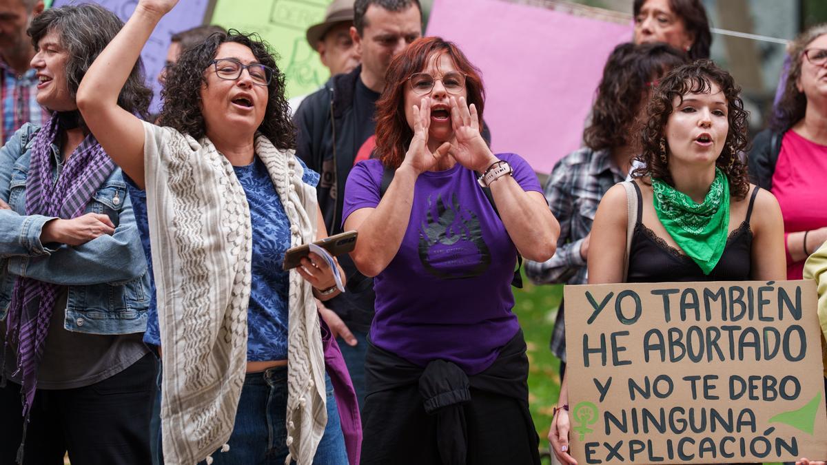 Concentración por el acceso al aborto.