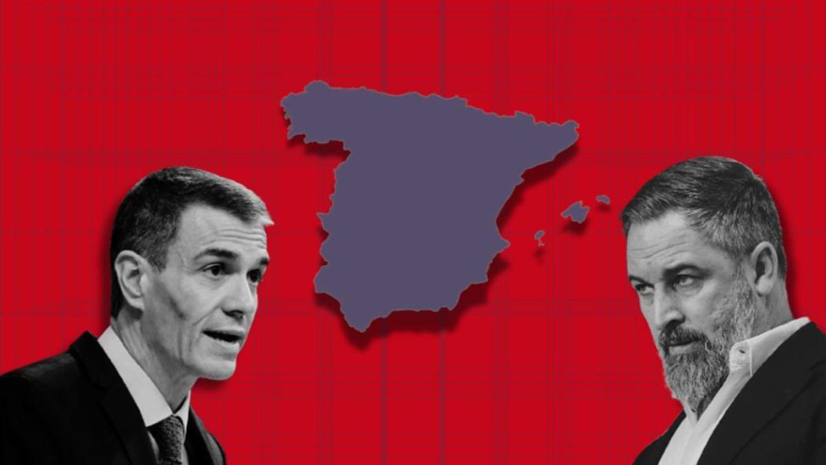 Sánchez y Abascal, frente a frente, en una ilustración.