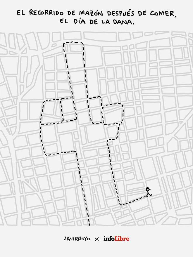 El recorrido de Mazón el día dana