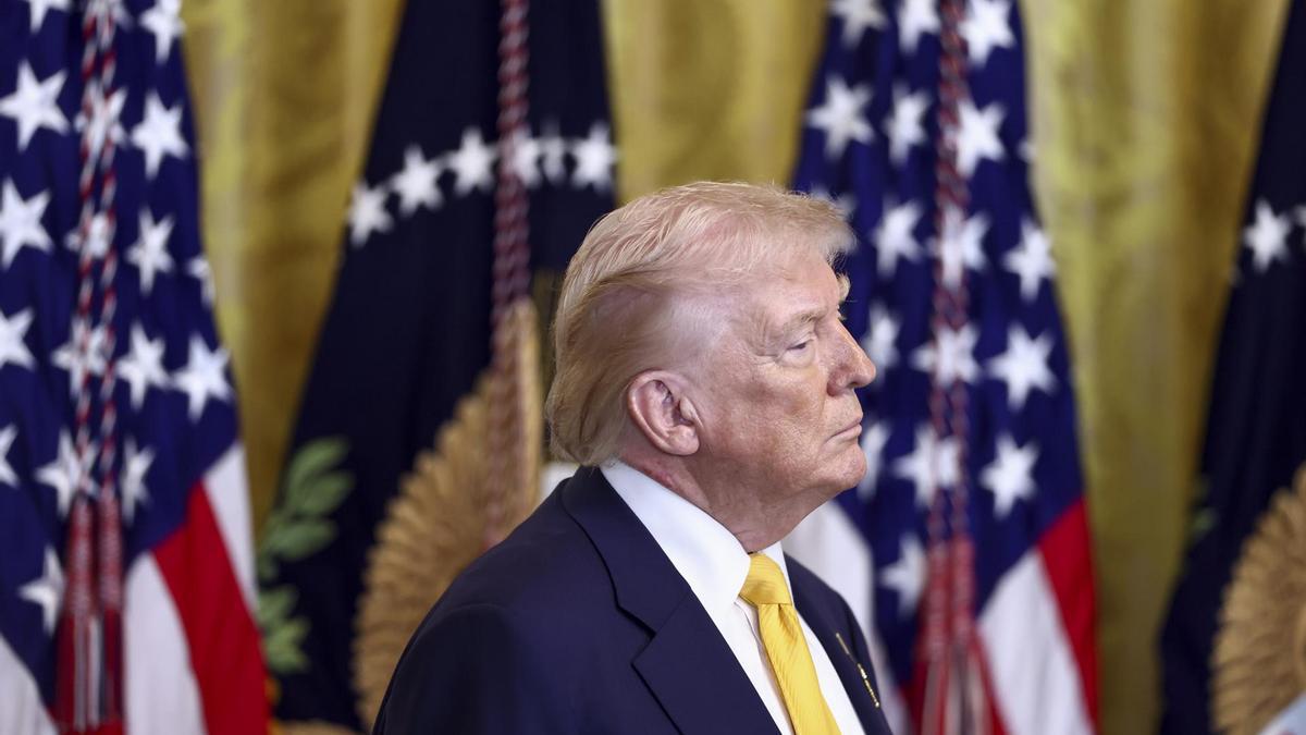 El presidente estadounidense, Donald Trump, durante una rueda de prensa.