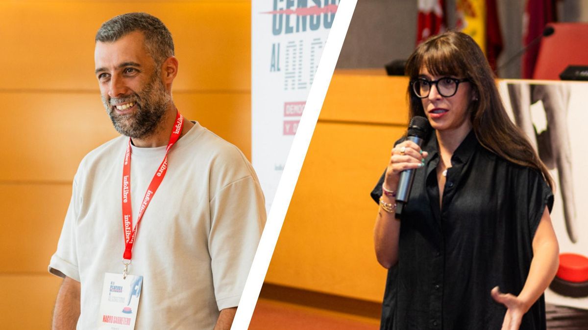 Nacho Carretero y Paloma Rando, participantes del coloquio que cerró el curso de verano de infoLibre