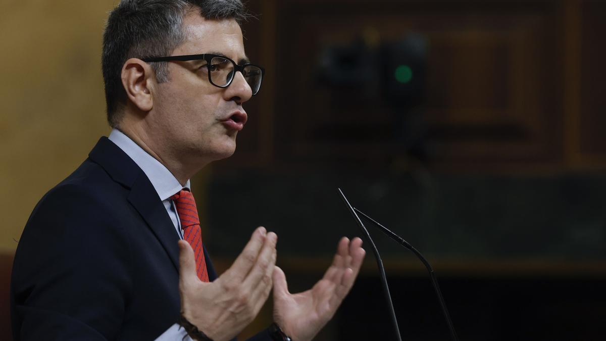 El ministro de Presidencia, Justicia y Relaciones con las Cortes, Félix Bolaños.