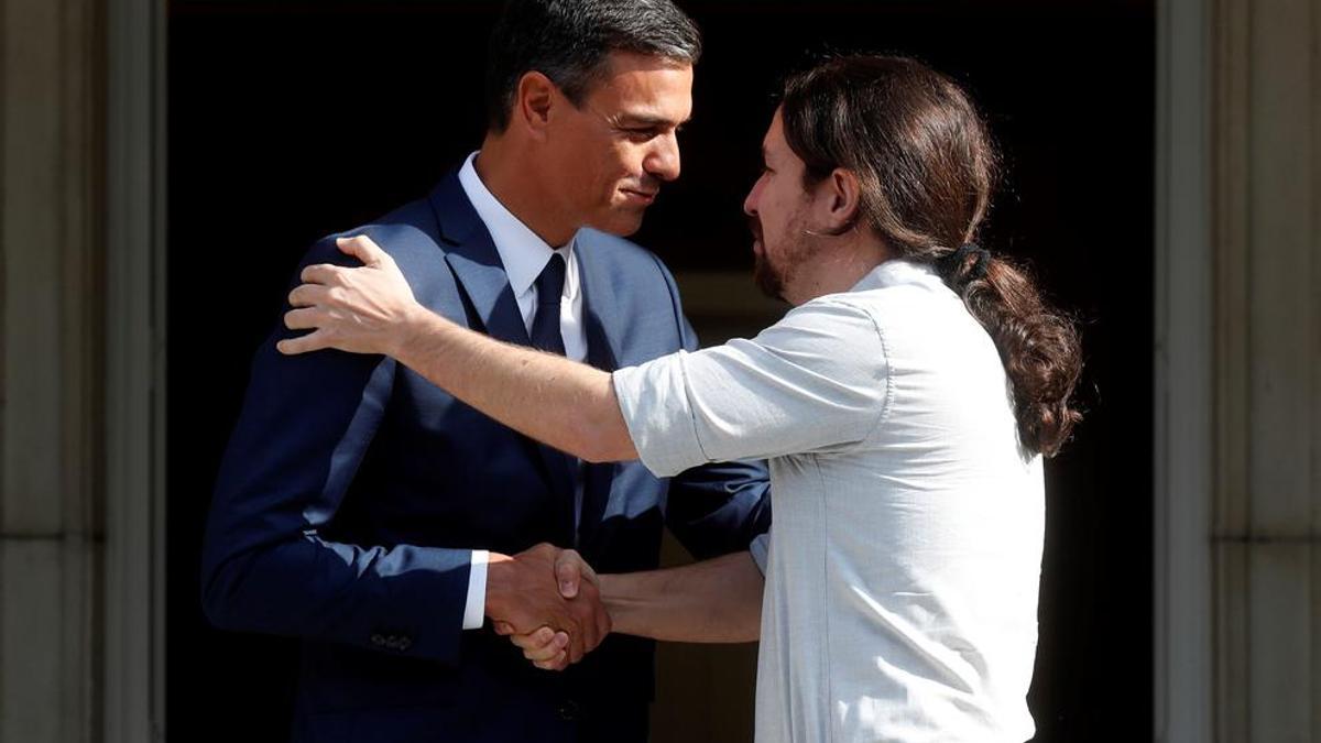 Pedro Sánchez y Pablo Iglesias se reunieron el jueves en la Moncloa.