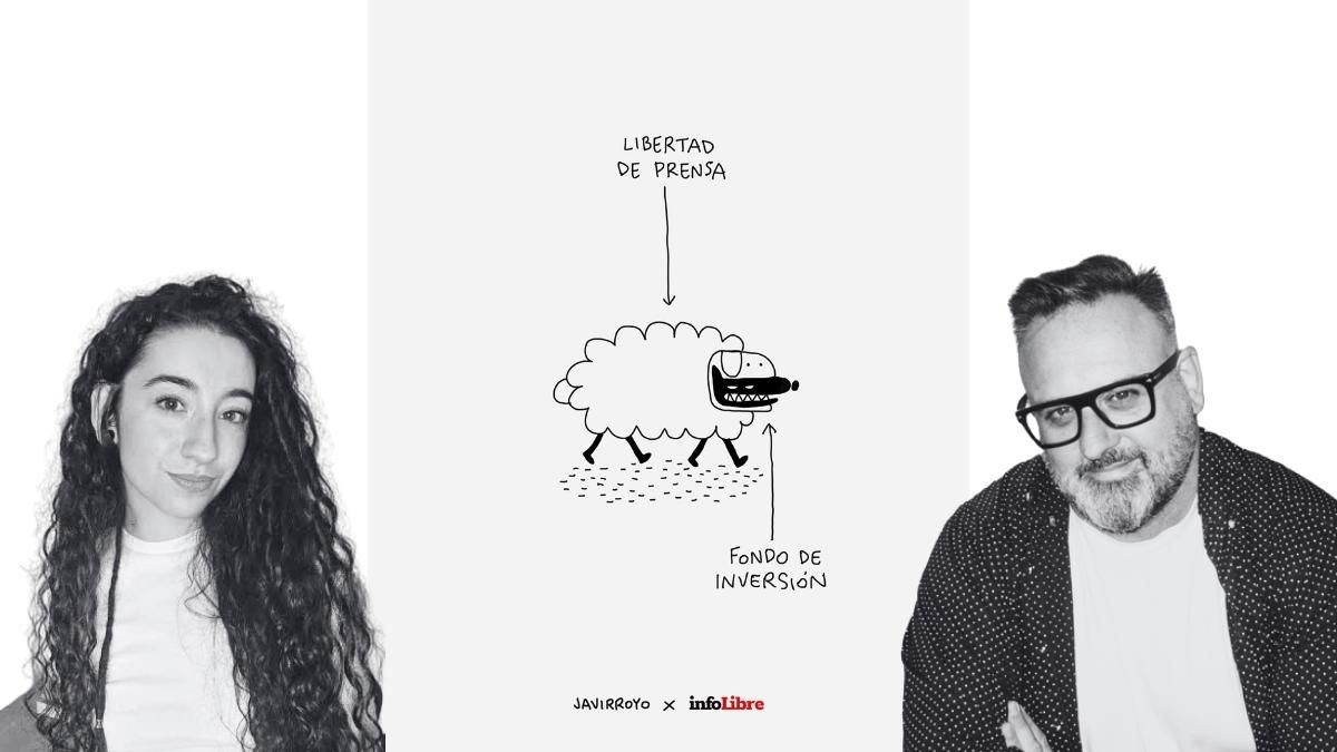 Josefine Table y Javirroyo junto a la viñeta de la primera semana.
