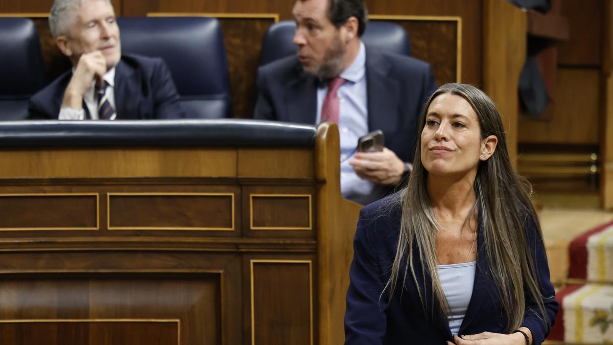 La portavoz de Junts, Míriam Nogueras durante el pleno del Congreso.