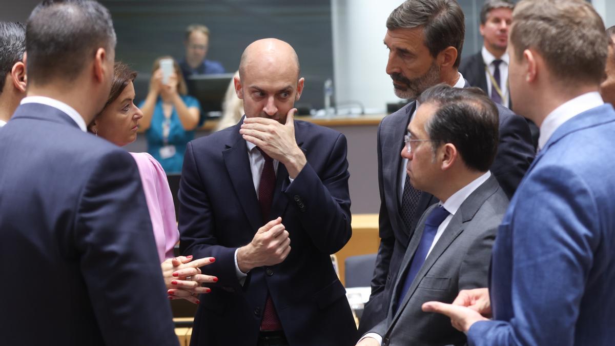 Varios ministros durante el Consejo Europeo de Asuntos Exteriores en Bruselas, Bélgica, el 23 de junio de 2025.