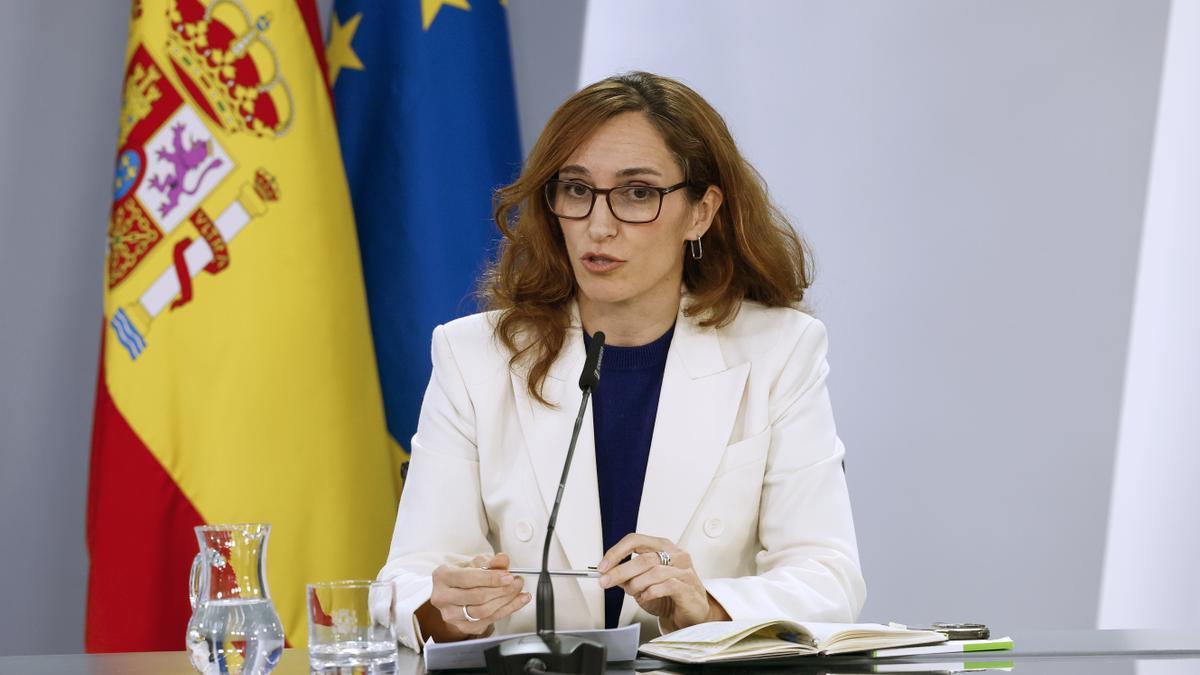 Mónica García, en la rueda de prensa posterior a la reunión del Consejo de Ministros