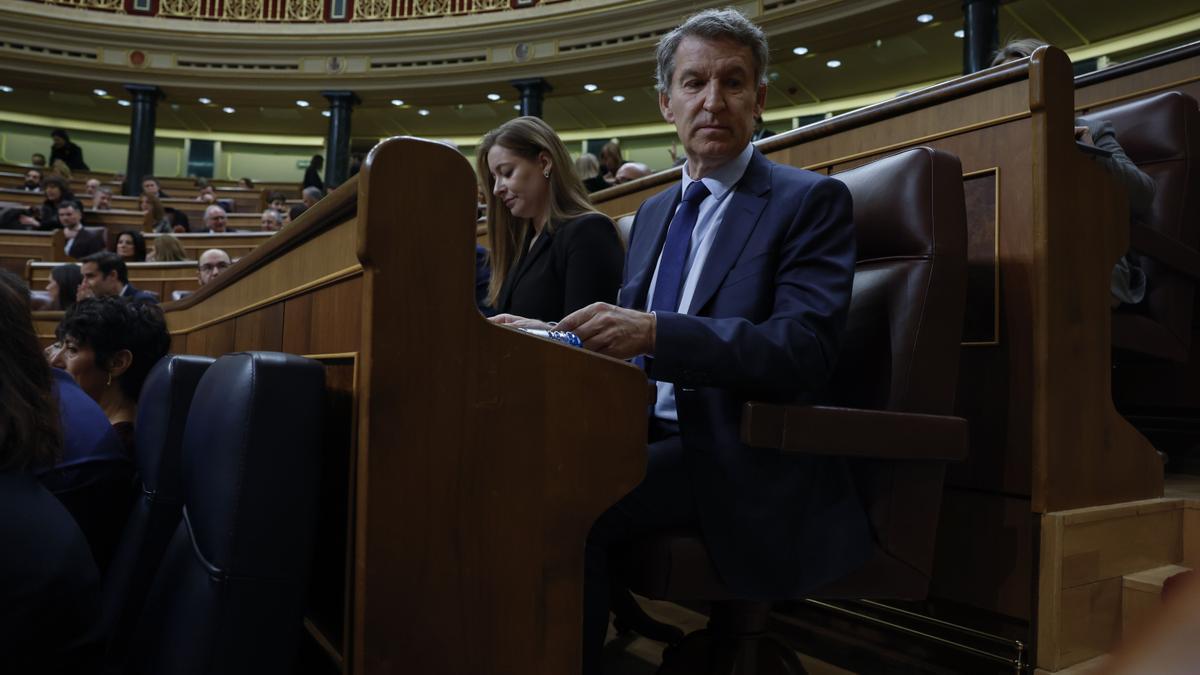 Feijóo, en la sesión de control en el Congreso