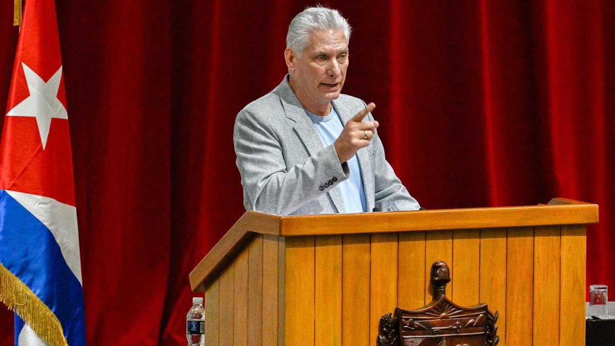 El presidente cubano Miguel Díaz-Canel en La Habana, Cuba, el 20 de marzo de 2026.