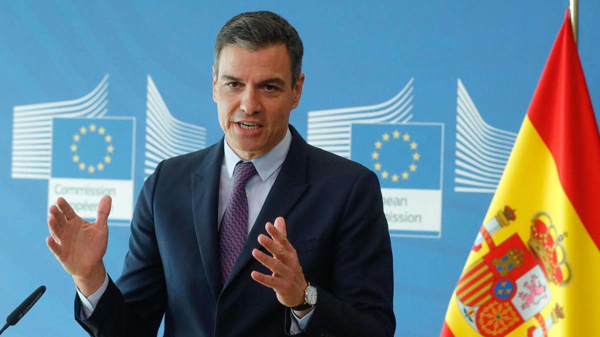 El presidente del Gobierno español, Pedro Sánchez, en Bruselas