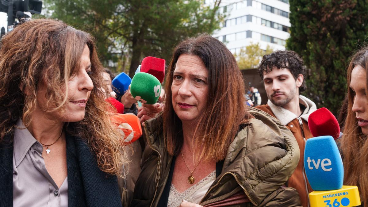 Leire Díez a su llegada a los juzgados de Plaza de Castilla.